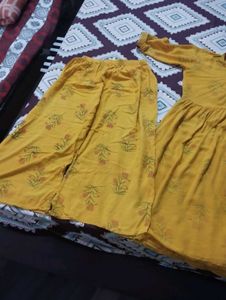 Yellow Floral Kurta Set