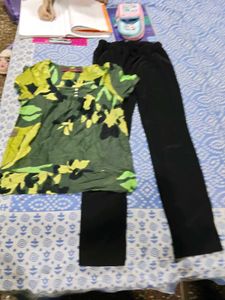 Stylish light Kurta  ( transi ) and Pants Set