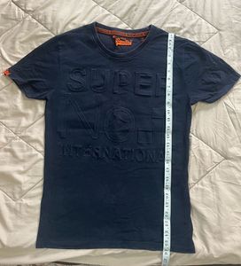 Vintage Superdry Men's Navy T-Shirt
