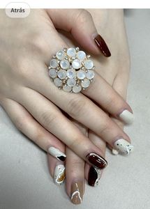 Luminous Pearl Bloom Statement Ring