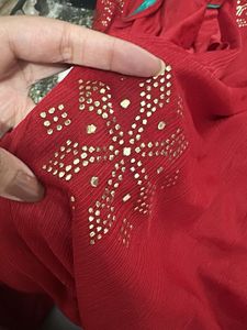 Red Saree with blouse