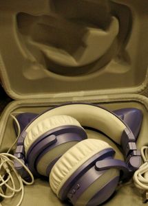 purple led colour changing Cat Headphones speaker