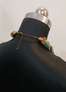 Braided Beaded Statement Necklace