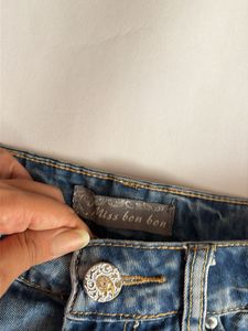 Y2k Distressed Denim Micro Mini Skirt