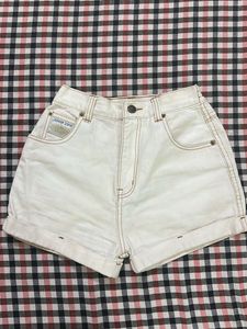 White Denim Shorts