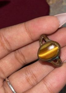 Tiger's Eye Stone Ring
