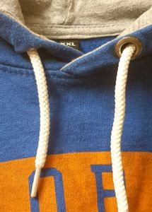 Blue Graphic Print Hoodie
