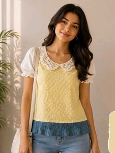 Yellow Shimmer Top