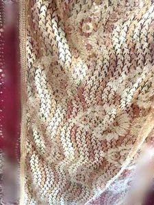 Elegant Golden Pattern dupatta with beautiful lace