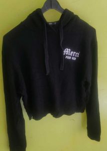 Bershka Black Merci Hoodie