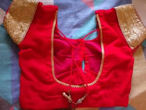 Womens Red Saree