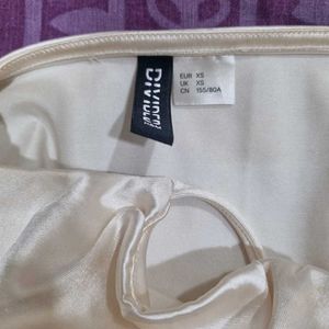 Satin Ruched Crop Top