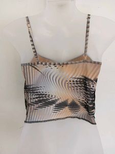 Unique Abstract Print Corset Top
