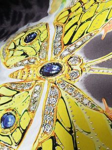 Bold Butterfly Print Kaftan Top