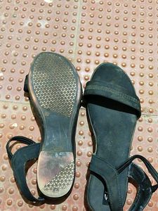 Elegant Black Ankle Strap Sandals