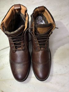 🆕Red Tape Teak Leather Round Toe Slipon Boots