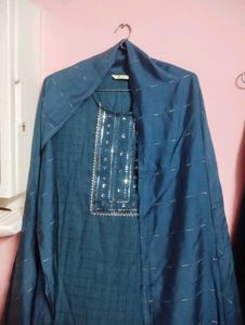 Teal Kurta Set with Dupatta