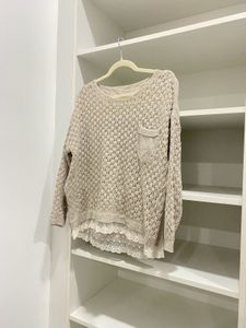 Women Crochet Knit Sweater