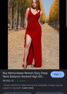 Stunning Red Ruffle High-Slit Maxi Dress