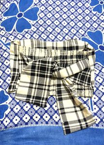 Plaid Strapless Crop Top