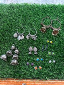Assorted Ethnic & Western Earrings-12 pairs