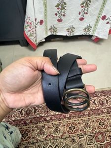 Classic Black Leather Belt