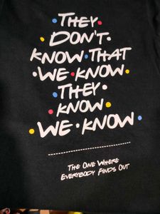Friends Themed Black T-Shirt
