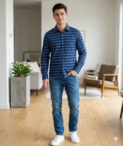 Men's Striped Long Sleeve Shirt