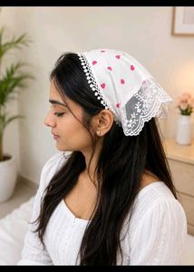 Cute Heart Print Bandana Scarf