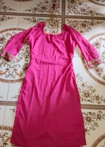 Pink Embroidered Kurta Salwar Set