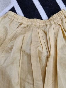 Girls' Yellow &amp; Beige Ethnic Dress