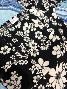 Black Floral Print Off-Shoulder Dress