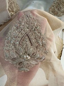 Golden Dual shade Shimmer tissue silk Sharara set