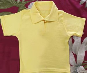 Chic Yellow Collared Polo T-Shirt