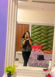 Stylish Black Peplum Top