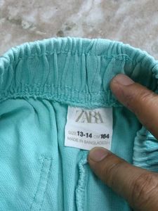 Zara Comfortable Mint Green Shorts