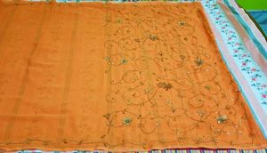 Party Wear Saree(Orange Colour)