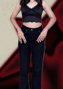 H&amp;M Black Lace Spaghetti Top