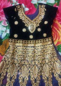 Elegant Blue &amp; Gold gown
