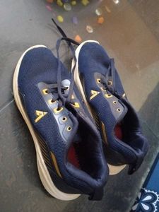 Stylish Blue & Gold Sneakers