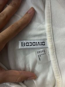 White Divided Polo Shirt