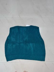 Cherry Embroidered Knit Vest