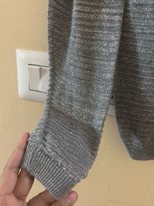 Sparkly Grey Knit Sweater