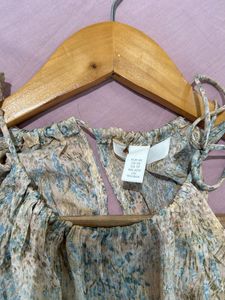 Floral Halter Top with Tie Detail