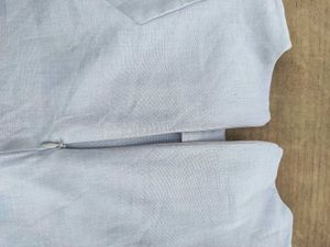 Blue buff sleeve korean top