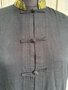Black Ethnic Kurta with Golden Border