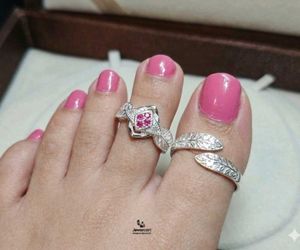 Exquisite Ruby &amp; Pure Silver Toe Rings