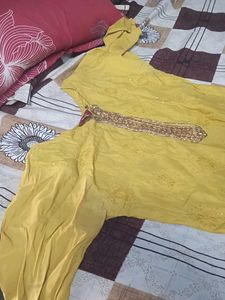 Yellow Embroidered Kurta