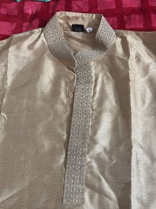 Gold Silk Kurta