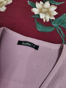 Lavender Cut-Out Ribbed Midi Dress